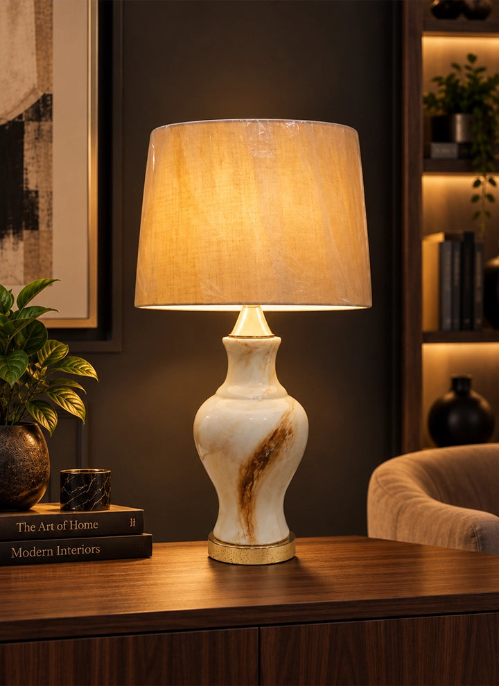 Artisan Swirl Ceramic Table Lamp (Pair)