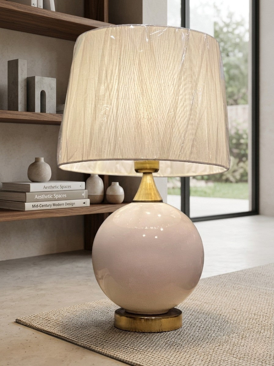 Dimlight Minimalist Globe Ceramic Table Lamp | Soft Pastel Modern Lighting