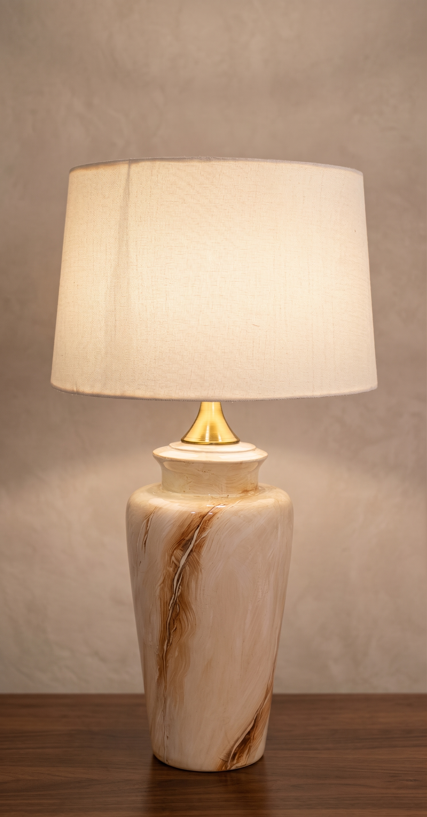 Soft Marble Elegance Ceramic Table Lamp